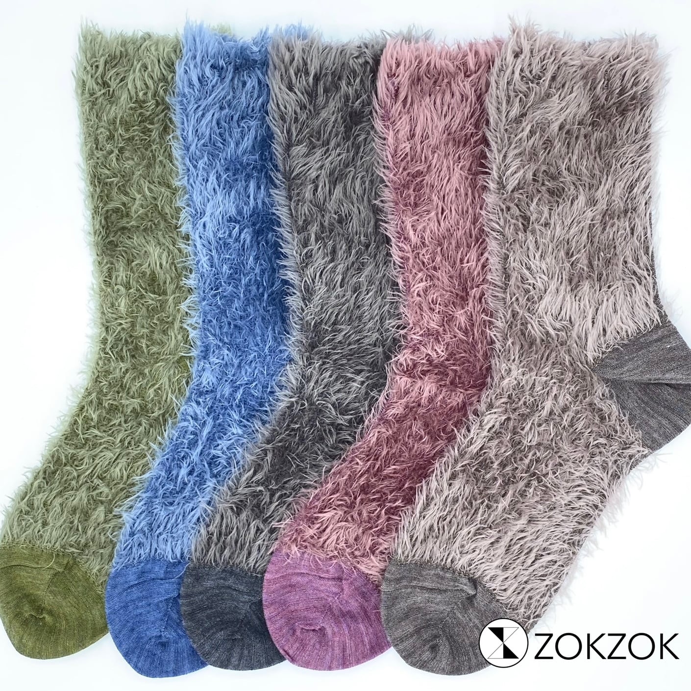 フェイクファー メリノウールソックス | 足属 ZOKZOK