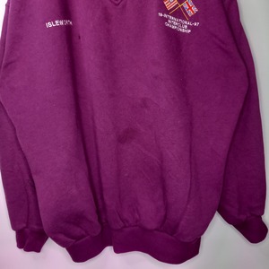 LINKSPORT　Vネック　記念スウェット　トレーナー　企業　刺繍ロゴ