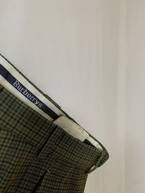 1980~90's Check Pattern Embroidery Design Slacks "Burberrys"