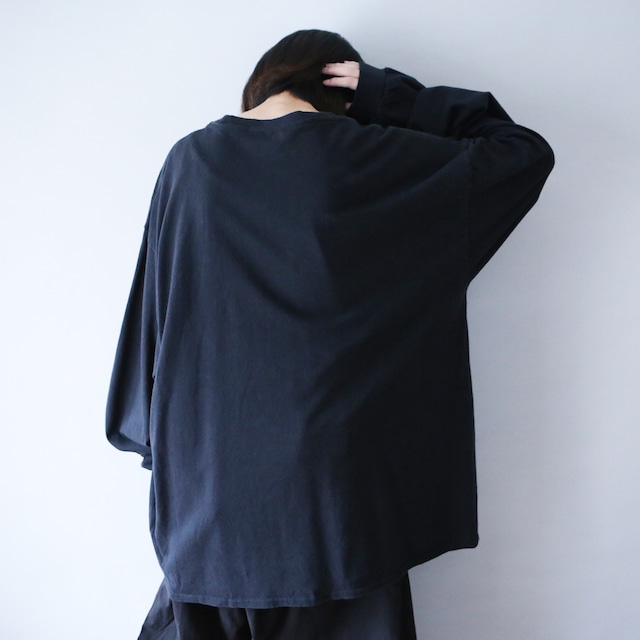 "ヒロアカ×ホークス"" box printed XXL over silhouette l/s tee