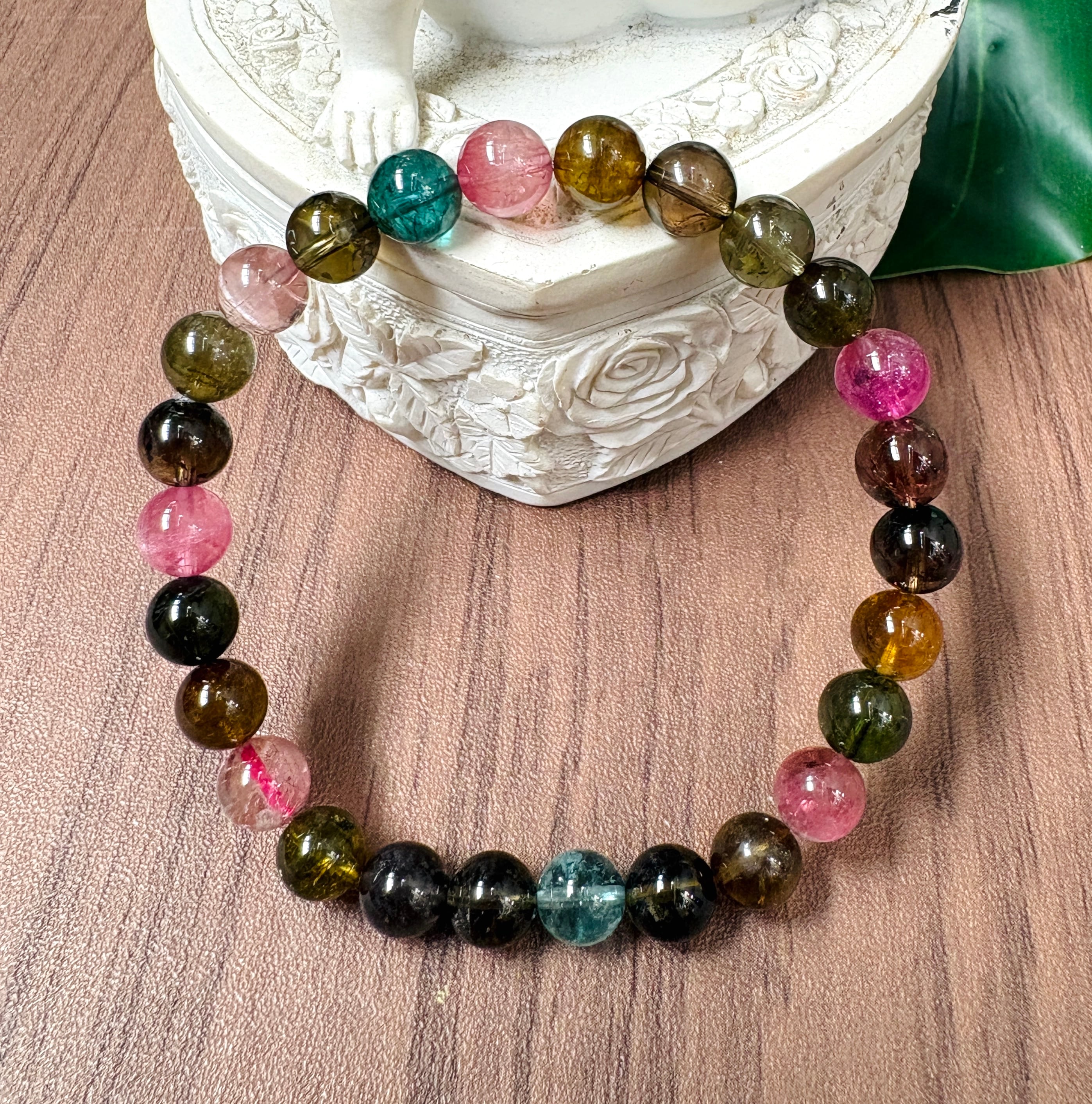 SWEETLIMEJUICE ピンククリスタル リーフブレスレット Amazon.com: Feng Shui Strawberry Quartz Bracelet Chinese Happiness