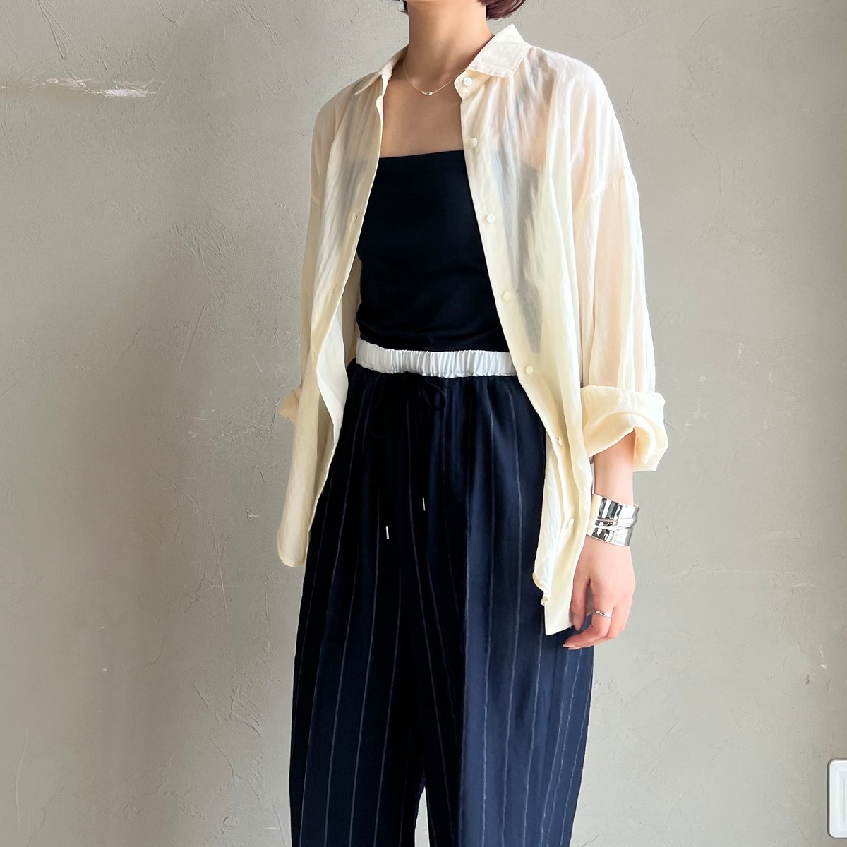 cafune;】コットンボイルシアーシャツ | valance 福井｜レディース 