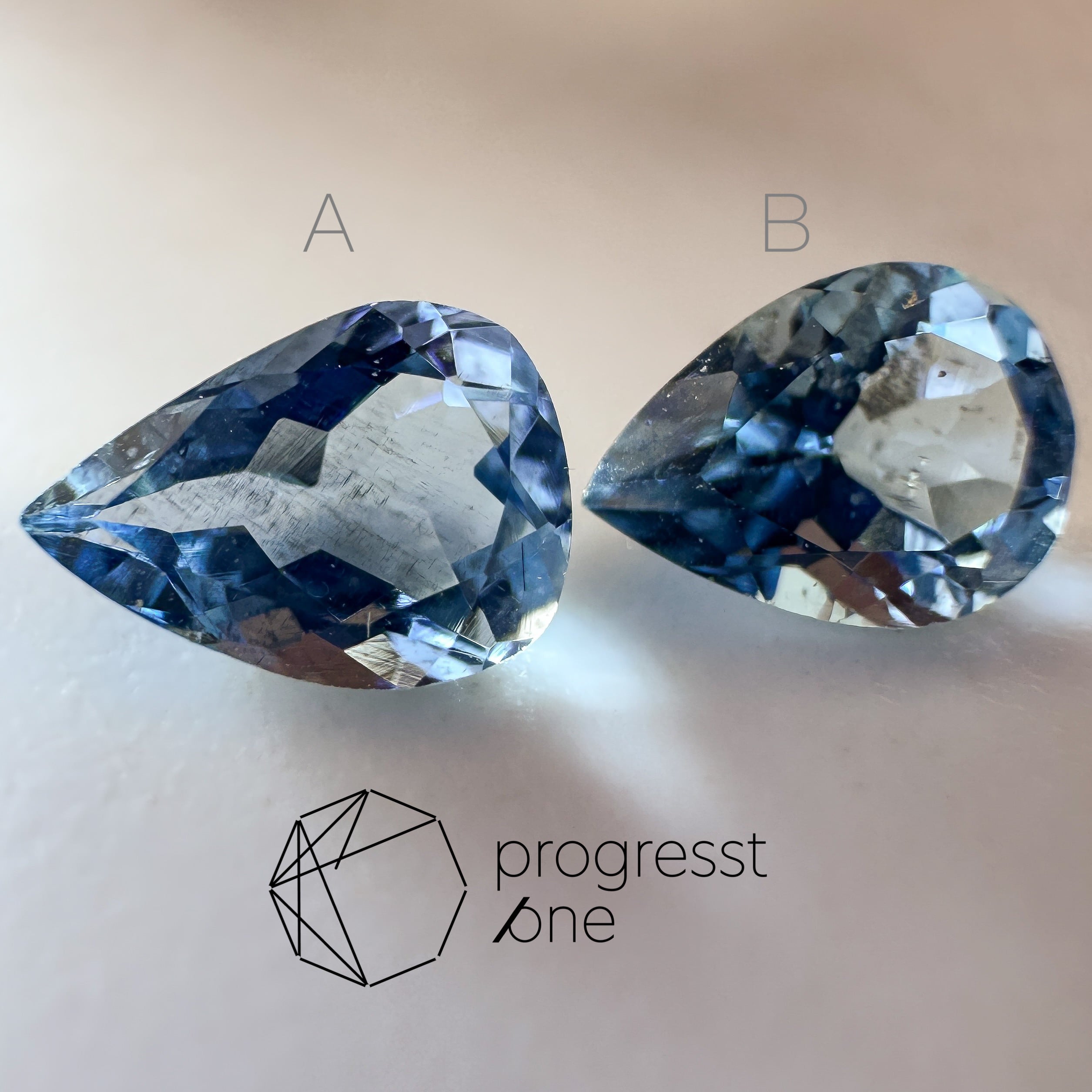 サンタマリアアクアマリン0.57&0.63ct | progresstone