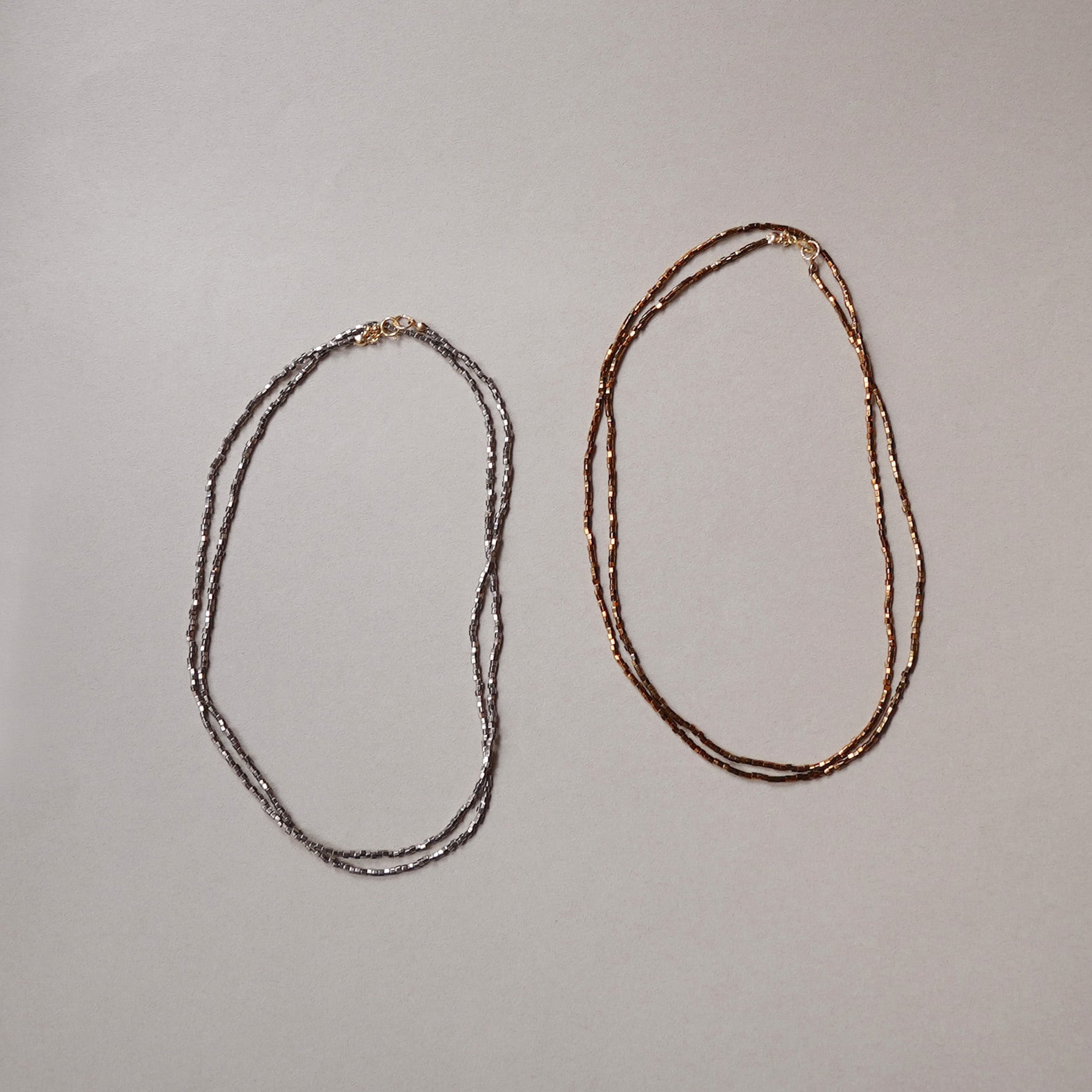 14KGF  ビーズロングネックレス