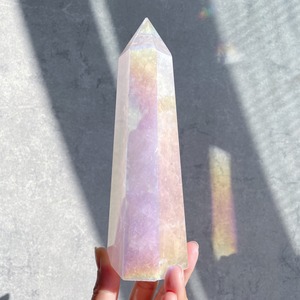 エンジェルオーラローズクォーツ タワー 25✧Angel Aura Rose quartz✧天然石・パワーストーン・鉱石