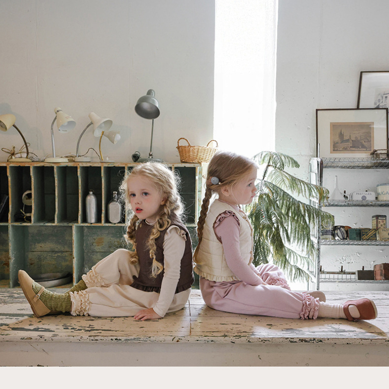 秋レース裾カジュアルボトムス