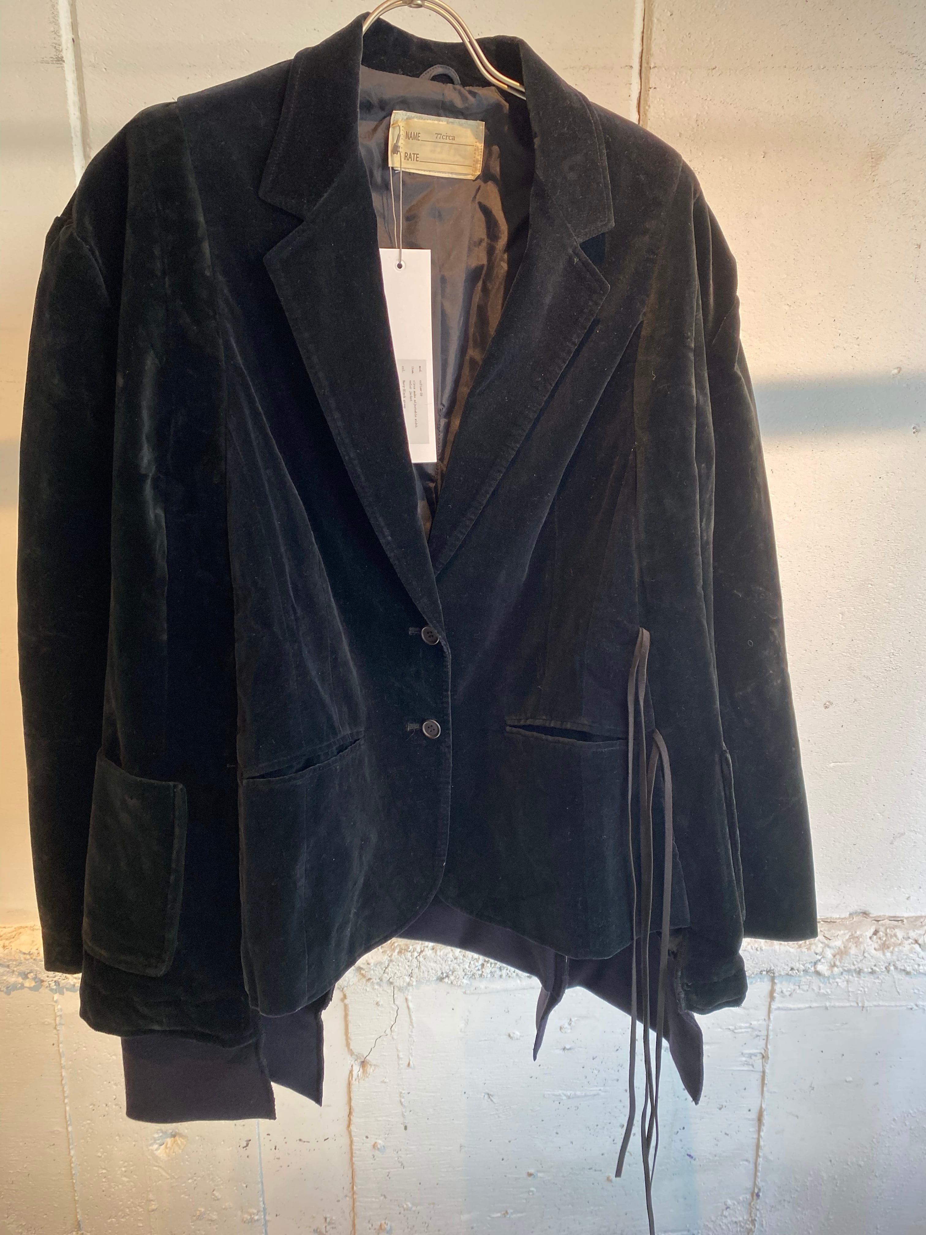 77circa circa make adjustable width velor jacket