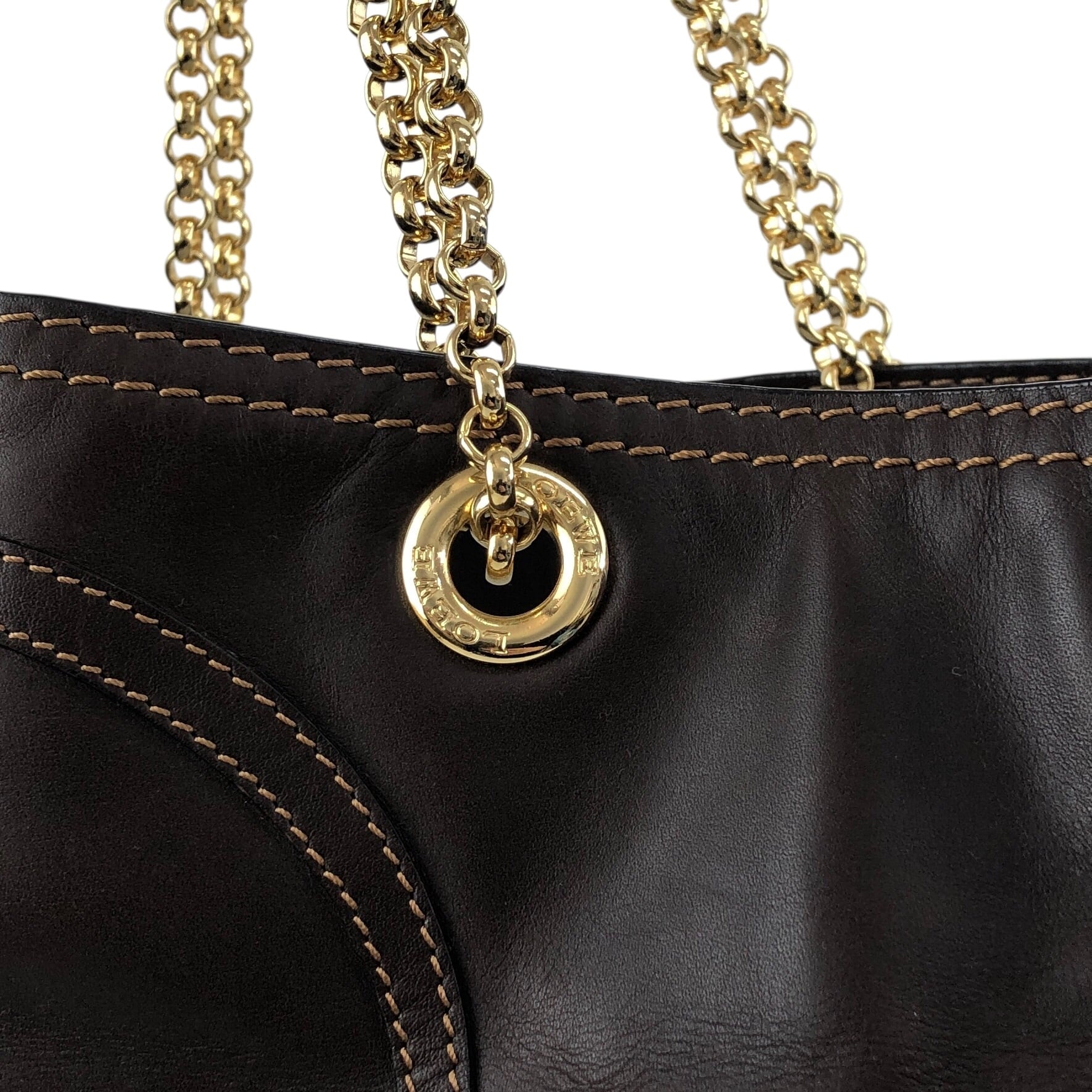 LOEWE（ロエベ）　ヴィンテージロエベ LOEWE（ロエベ） ヴィンテージ バルセロナ ブラウン キャメル レザー