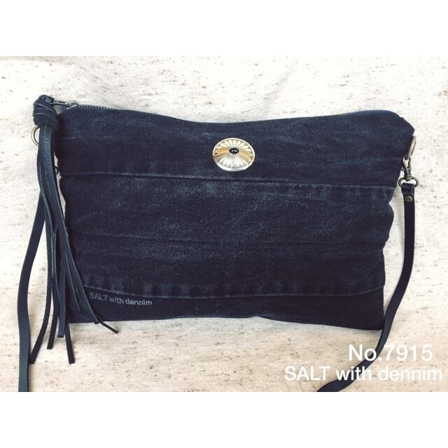 BlackDenimショルダークラッチ No7915