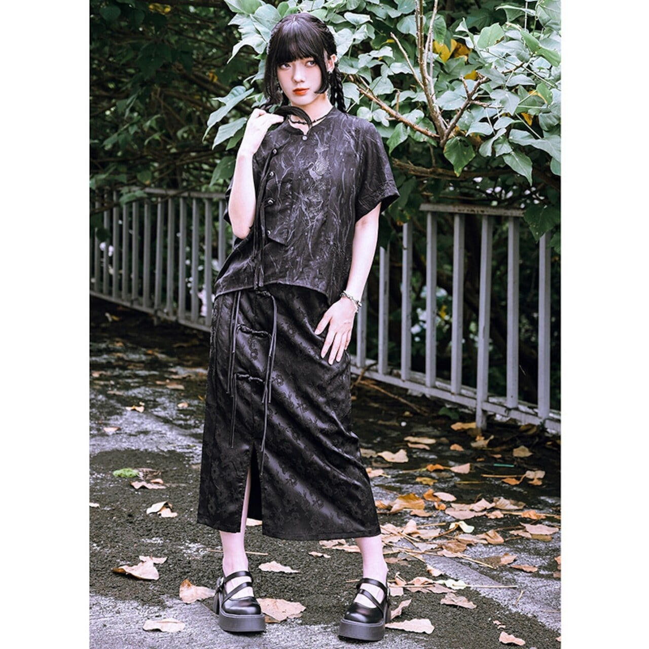 サブカル 服 地雷系 通販 チャイナ風服 古怪舎チャイナ風 タイト