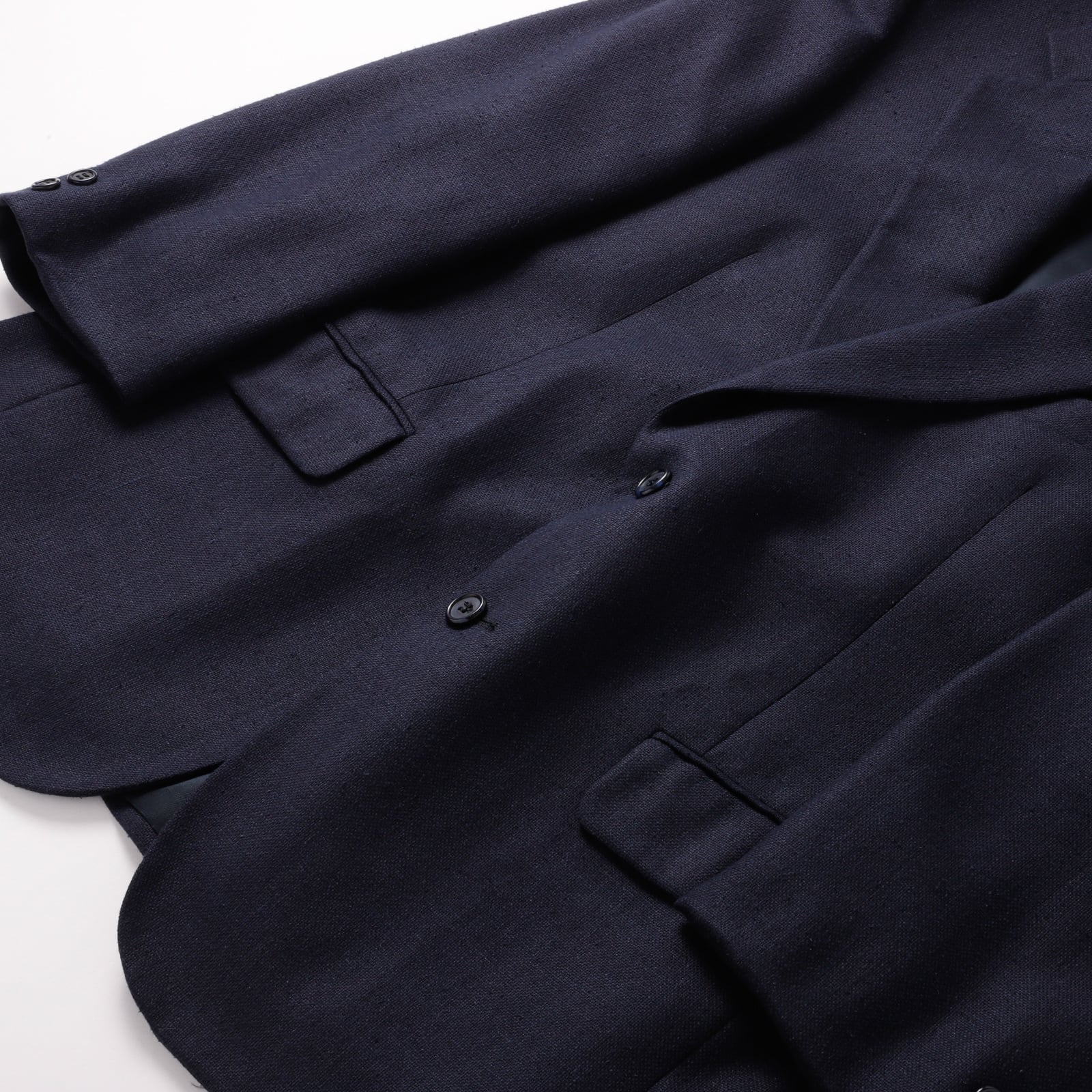 現行 極美品 ブルックスブラザーズ×デルフィノ ウール メランジ ネイビー 54 極美品】BROOKS BROTHERS special silk wool linen Jacket navy blazer