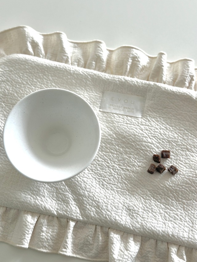 〈予約アイテム〉EYOU / フリルミールマット- ストライプ