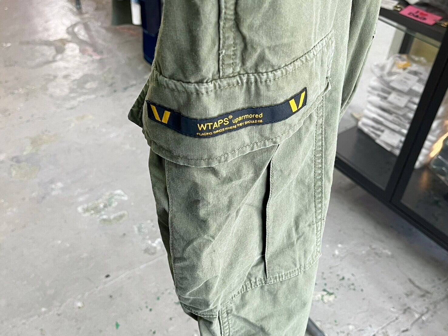 WTAPS JUNGLE STOCK RIPSTOP CARGO PANT OLIVE LARGE 162GWDT-PTM05 