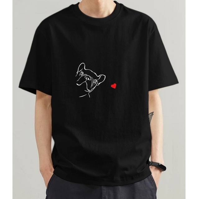 Casual French Bulldog T-shirt　　t-item-0042