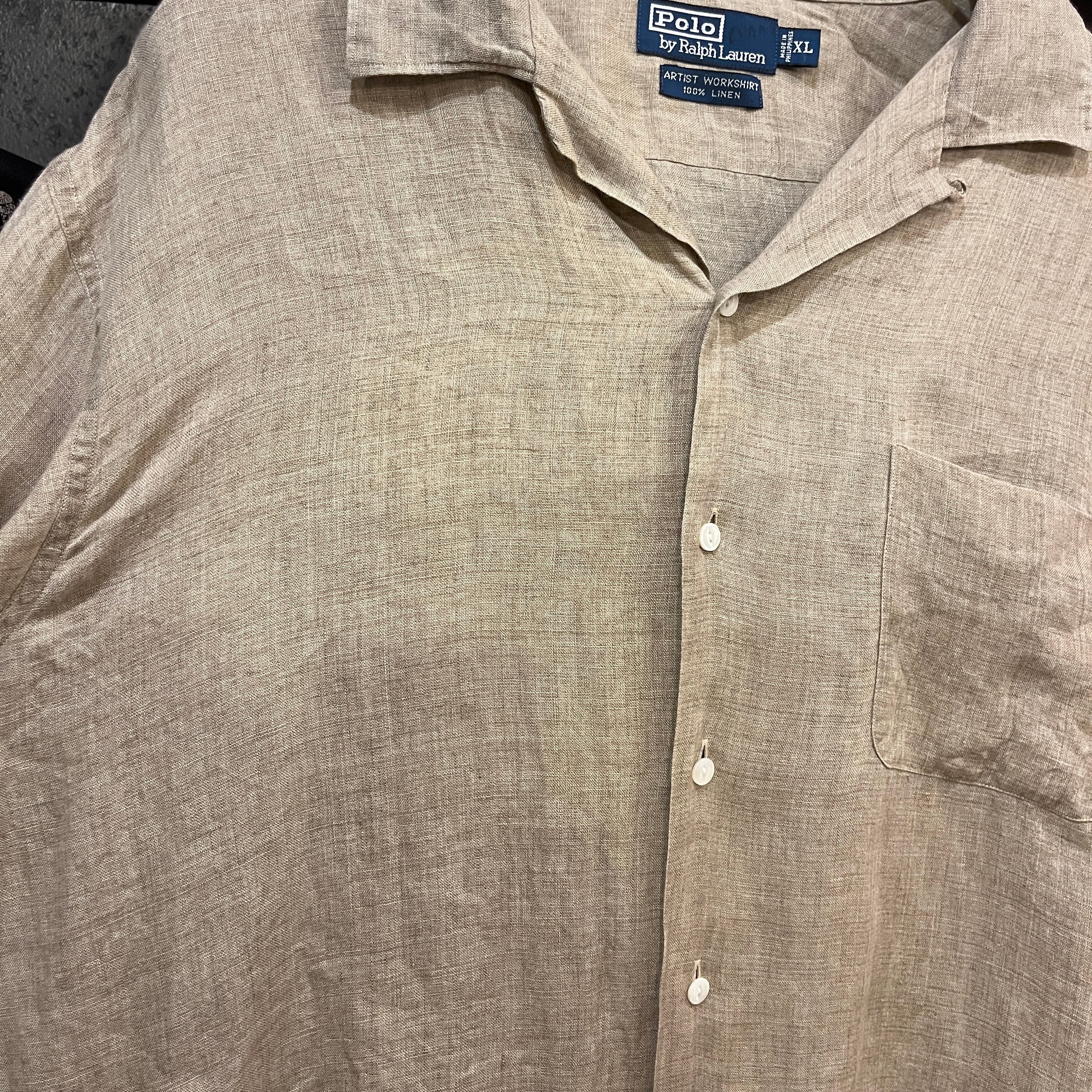 90s Polo by Ralph Lauren L/S Open Coller Linen Shirt | VOSTOK 90s Polo by Ralph Lauren L/S Open Coller Linen Shirt | VOSTOK