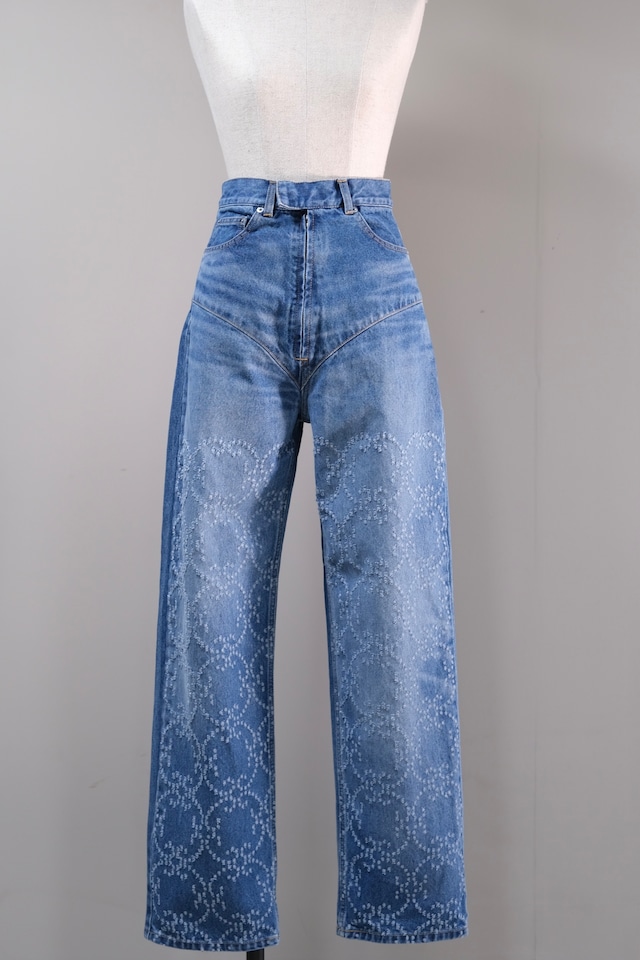 【FETICO】LASER CUT WIDE JEANS