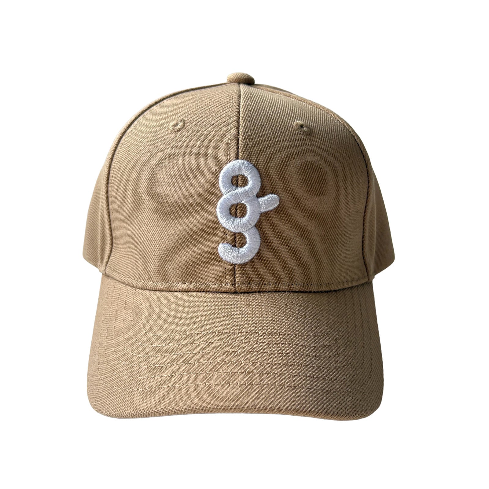 8G SHOOT LOGO CLASSIC BASEBALL-CAP -BEIGE / WHITE-