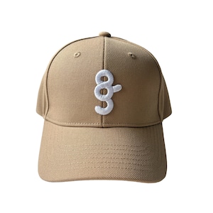 8G SHOOT LOGO CLASSIC BASEBALL-CAP -BEIGE / WHITE-