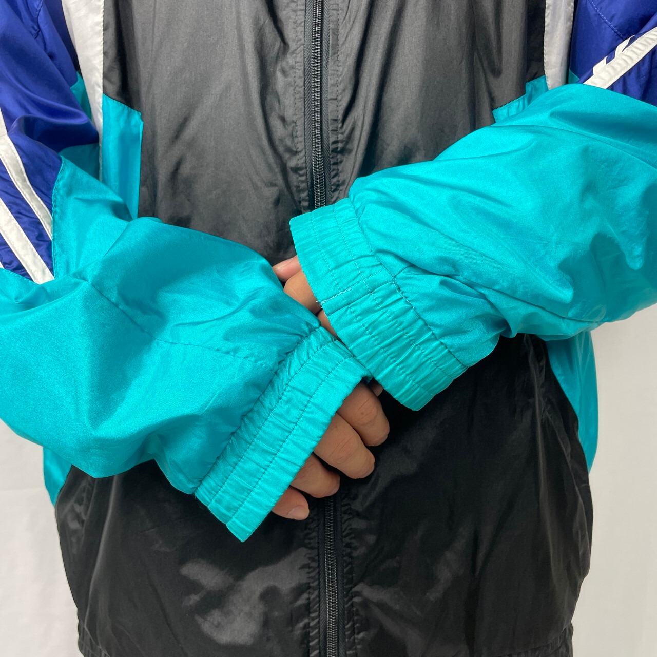 80年代 adidas アディダス ナイロン トラックジャケット メンズXL相当 