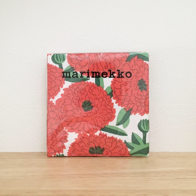 【marimekko】カクテルサイズ ペーパーナプキン PRIMAVERA レッド 20枚入り