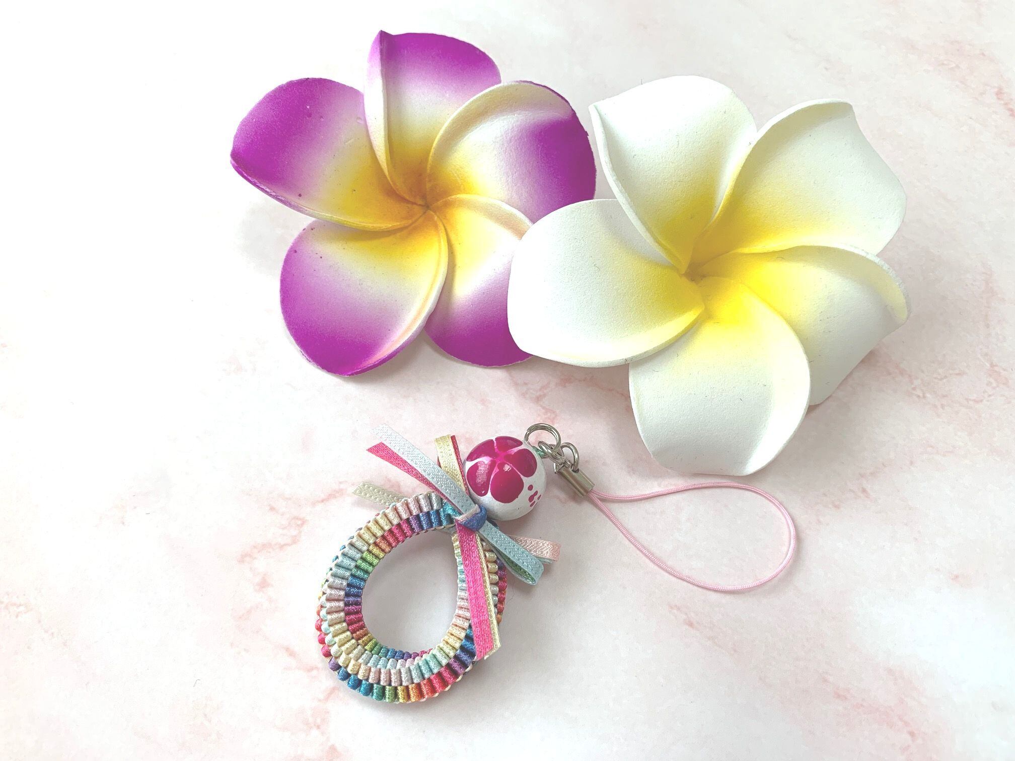 ✿ぷりん♡　リボンレイ　✿パステルレインボー×モモ　リボンレイチャーム❤ 9mm幅☆ハロウィンチャーム（3Dブレード） キット