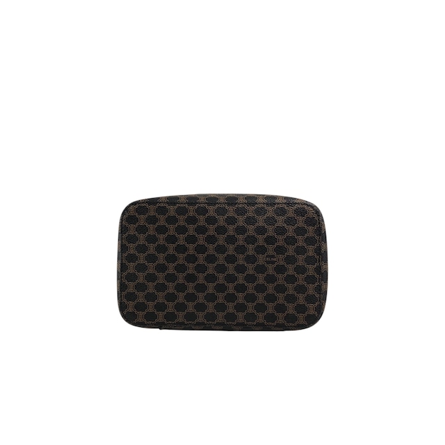 CELINE セリーヌ マカダム ハンドバッグ ブラック トリオンフ PVC レザー バニティバッグ vintage ヴィンテージ オールド utd2i7