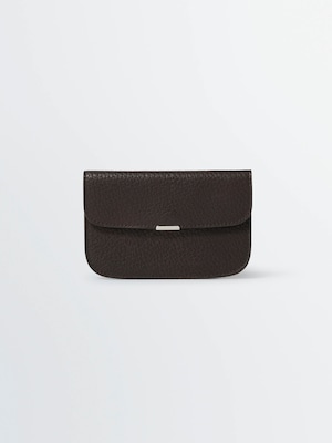 LEMAIRE SOFT TAB CARD HOLDER COIN PURSE DARK CHOCOLATE SL0065 LL0137