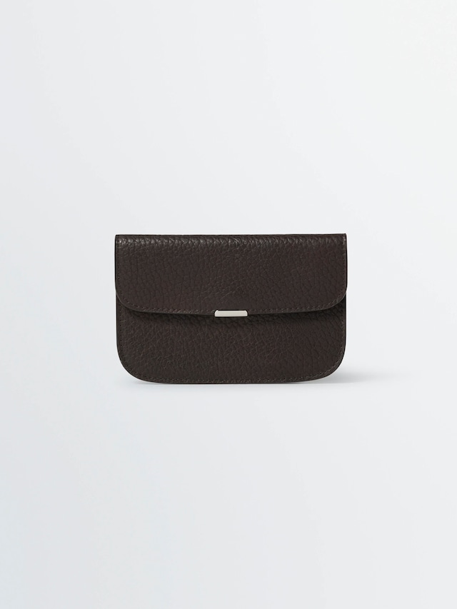 LEMAIRE SOFT TAB CARD HOLDER COIN PURSE DARK CHOCOLATE SL0065 LL0137