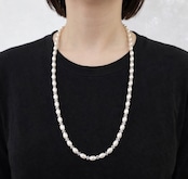 淡水真珠(5.5mm) 2WAYネックレスセット|ロングネックレス&ブレスレット|マグネット留め具・イヤリング付き