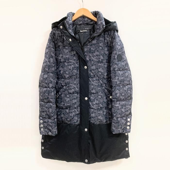 SPOOM オランダ発 カモフラージュ 迷彩 Aライン ダウンコート カモフラ柄ダウンコート 382-94501 spoom.スプーム ダウンジャケット