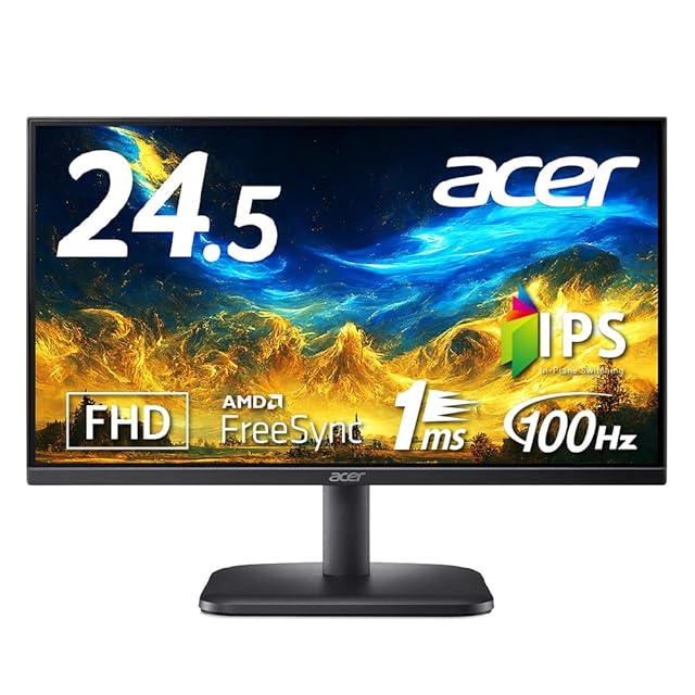 Acer ゲーミングモニター 24.5インチ VA フルHD 非光沢 280Hz 1ms
