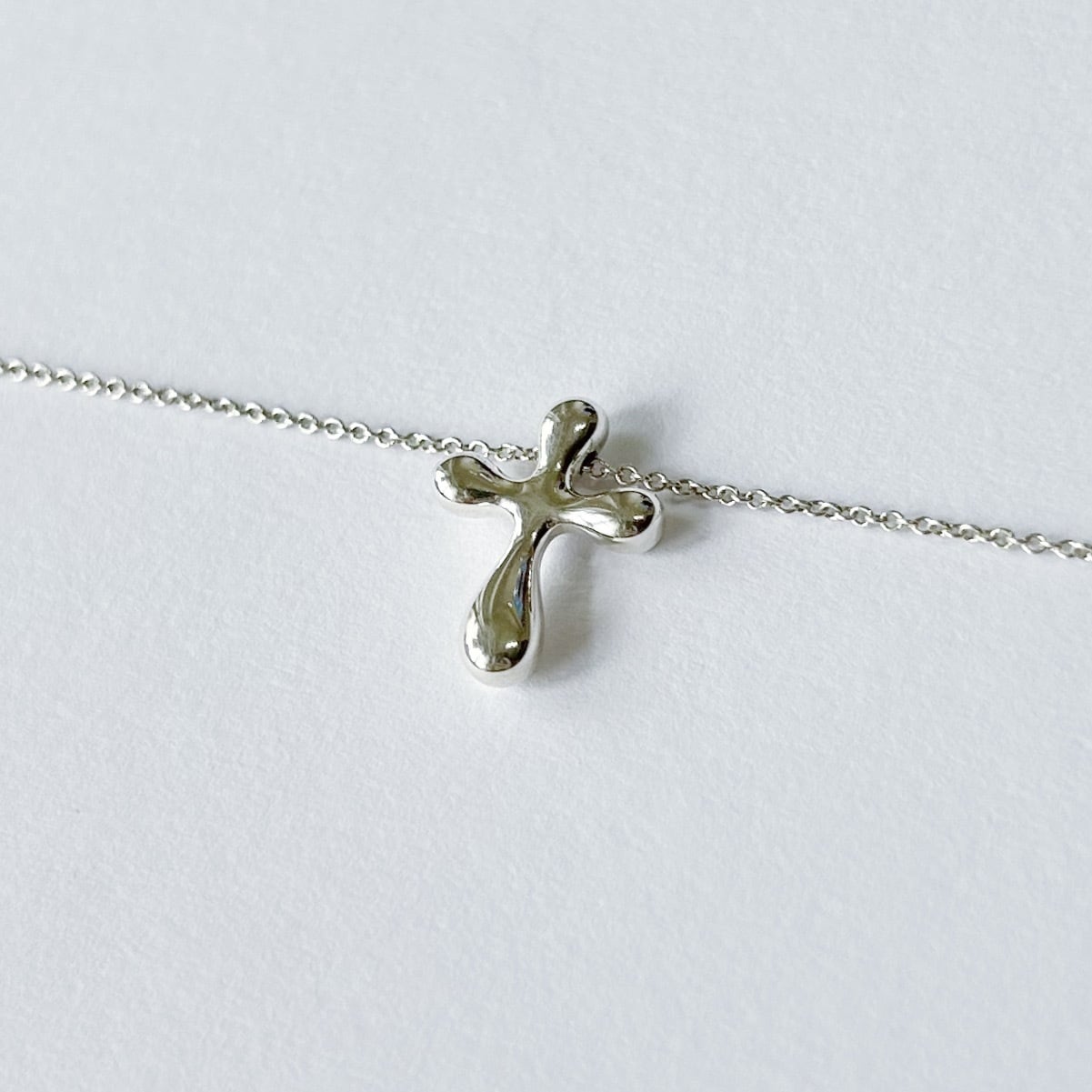 T7070】Tiffany&Co. cross necklace/silver925/ティファニー