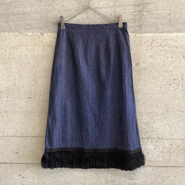 black see-through long skirt