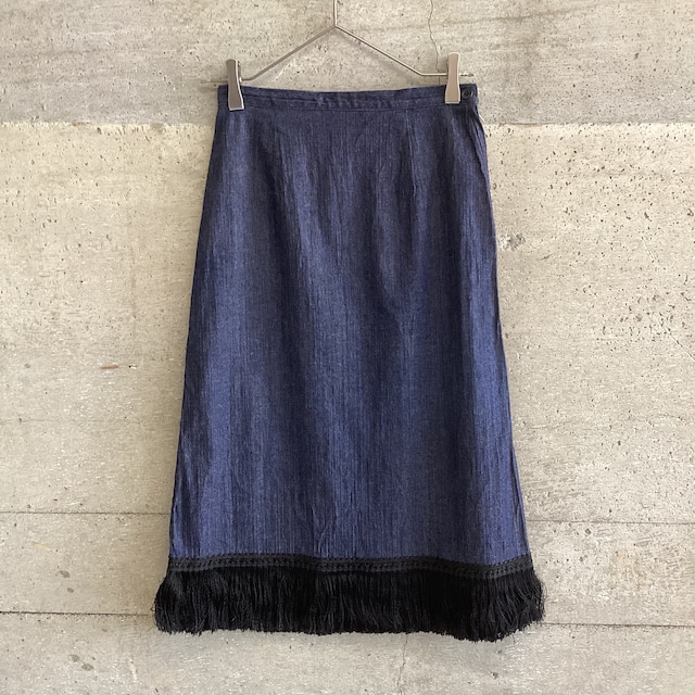 sybilla black long wrap skirt