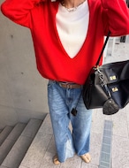 【新作5%OFF・3日間】Wool&Cashmere Layered Knit_3colors
