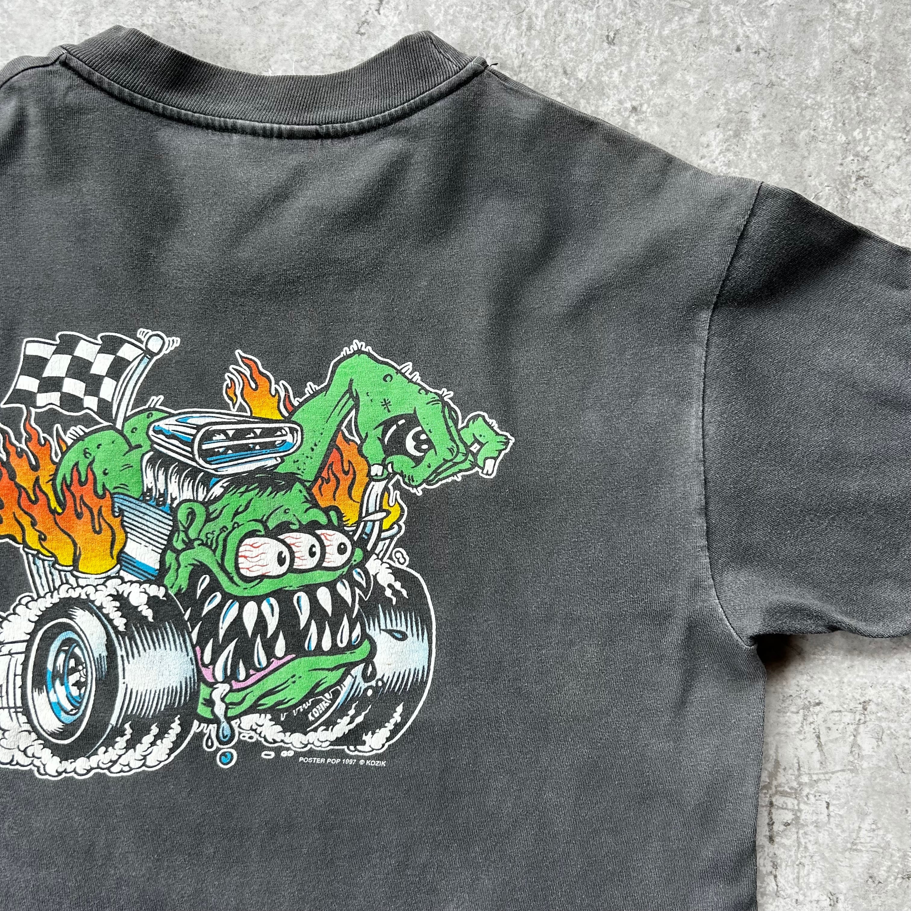 90s kozik コジック アートtシャツ フェードブラック M | 東京準備室