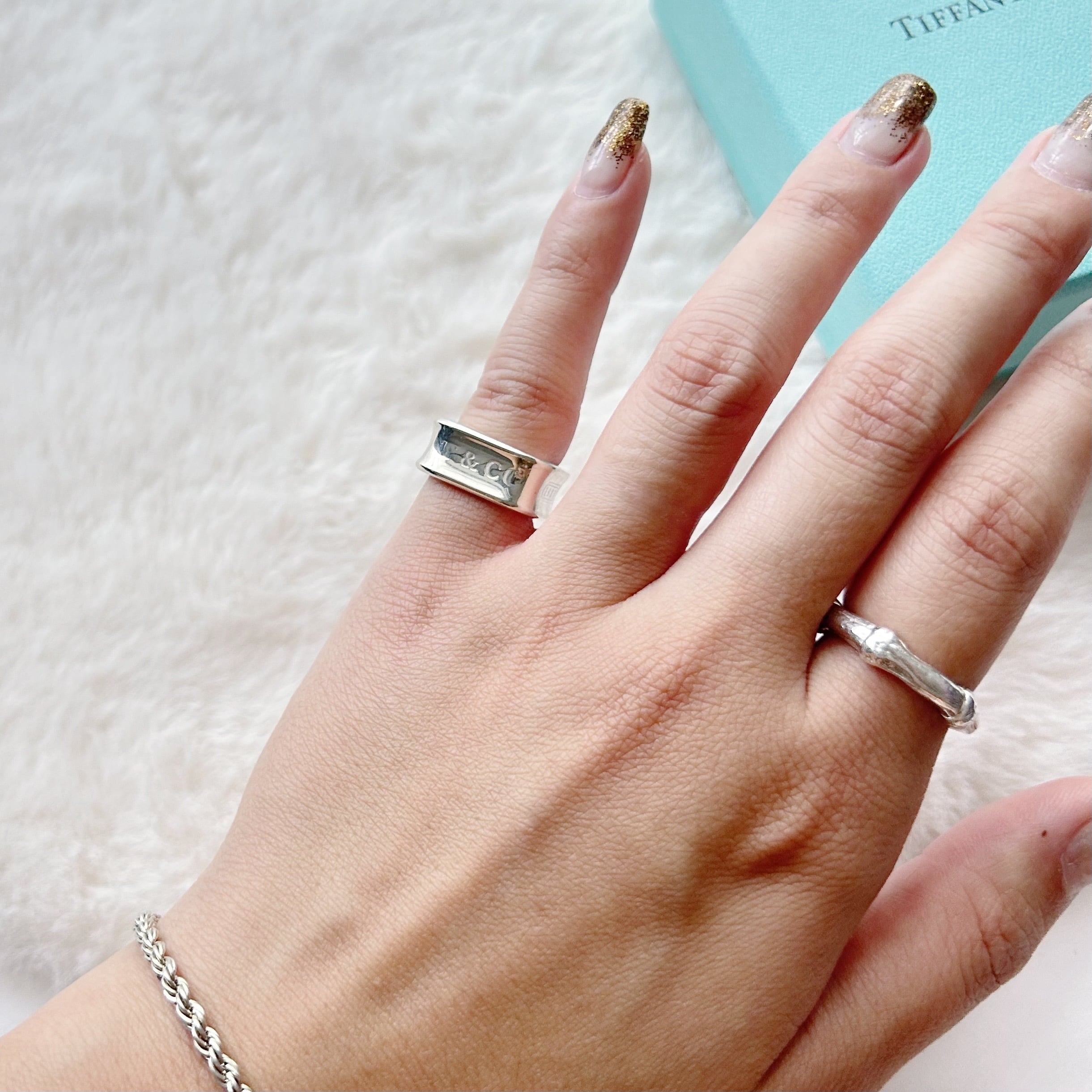 ティファニー TIFFANY 1837スクエアリング11号〜12号SV925美品 専用 ティファニー TIFFANY 1837 スクエアリング SV925