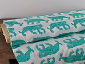 block print fabric c67 new tora mint green