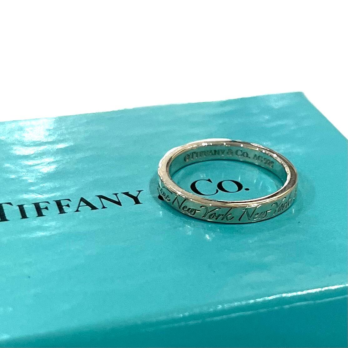 TIFFANY＆CO】【10号】2390 ティファニーaddressナローリング 指輪