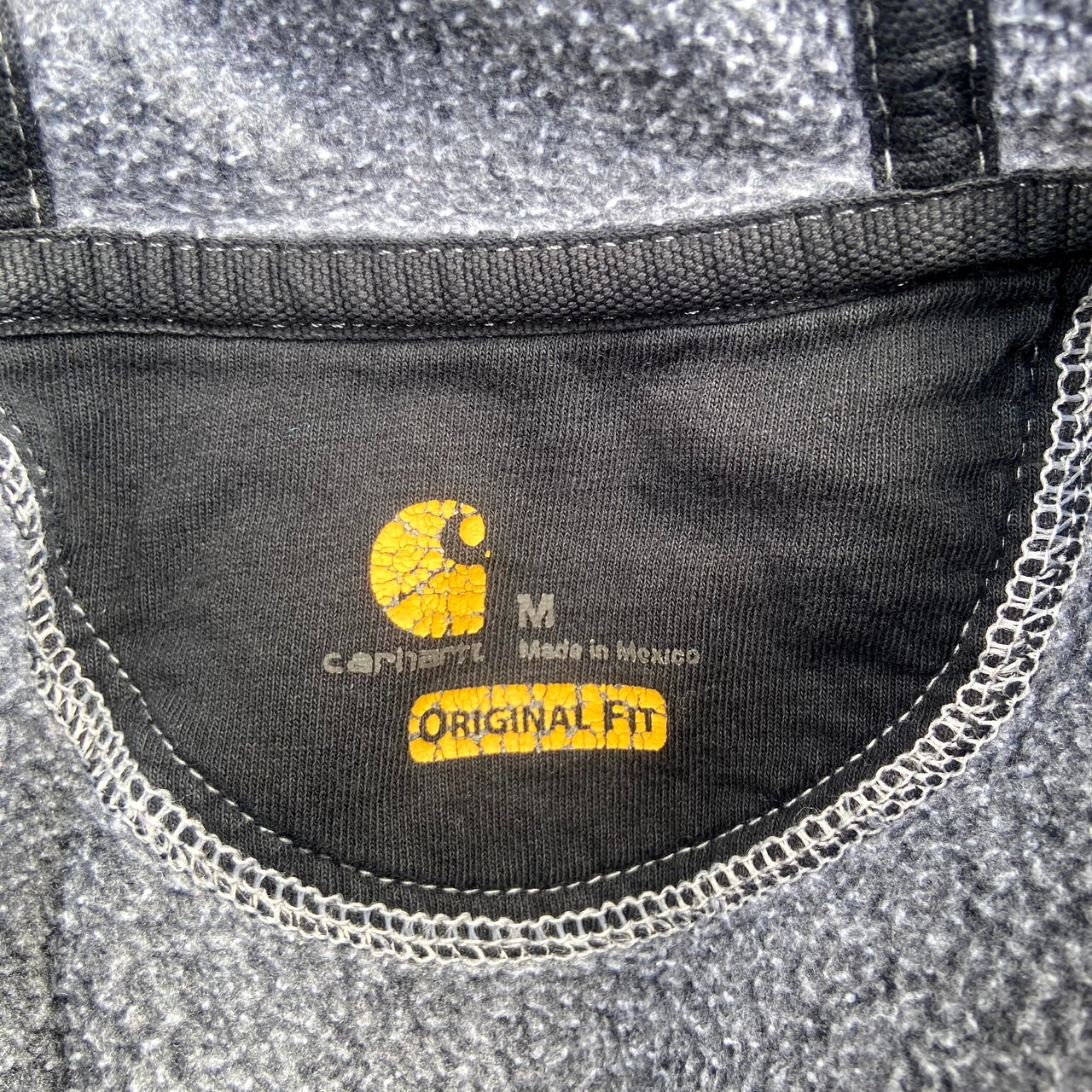 original】後染め ブラック Carhartt カーハート ワンポイントロゴ 袖 