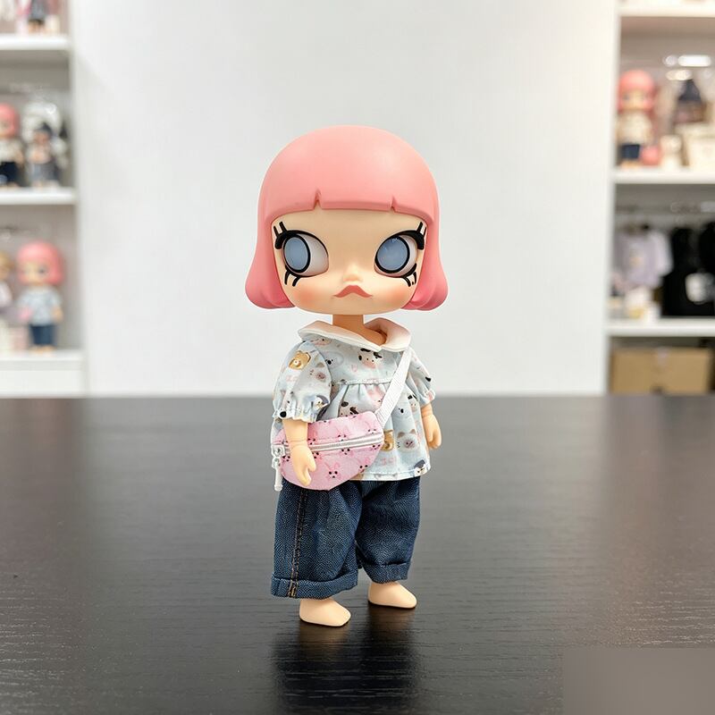 Zsiga/Molly/1/8ぬいぐるみ用 アニマル柄トップス+パンツ+バッグ