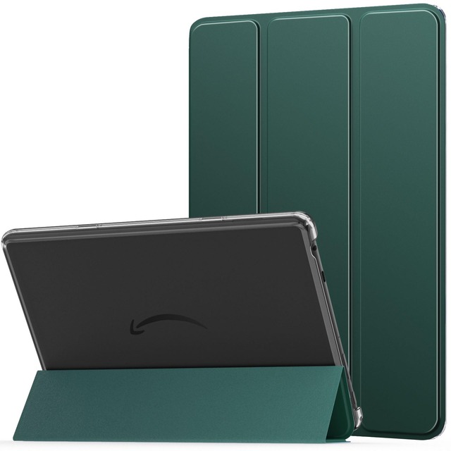 Fire HD 10 ケース 2023 MoKo New Fire HD 10 第13世代 保護カバー 手帳型 スタンドケース オートスリープ対応 高級PUレザー外装 PC製シェルケース マイクロファイバー裏地 軽量 薄型 傷つき/汚れ防止 DeepGreen