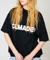 ロゴプリントドローコードルーズTシャツ (BLACK) CQ-48039