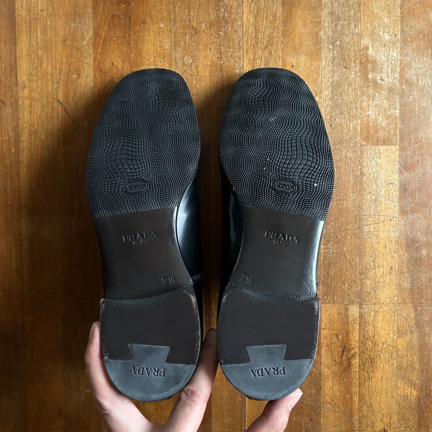 PRADA スリッポン　ナッパーレザー PRADA スリッポン レザーシューズ(DEAD STOCK) Italy [C2736] | 古着屋