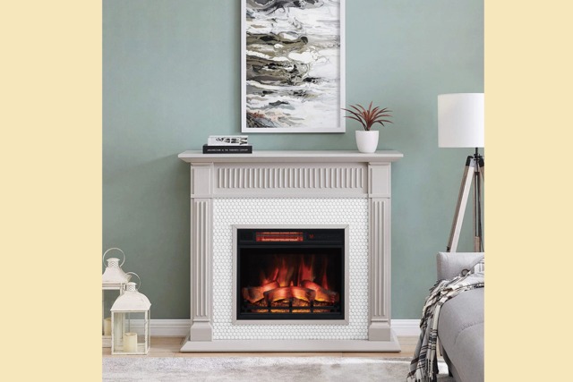 アウトレット066 / 23インチ 遠赤外線３D電気暖炉 チェシング / 色ムラあり・補修跡あり/ロイドグランデ / 送料、開梱・組立・設置無料 / LLOYD GRANDE / ハイグレード電気暖炉シリーズ