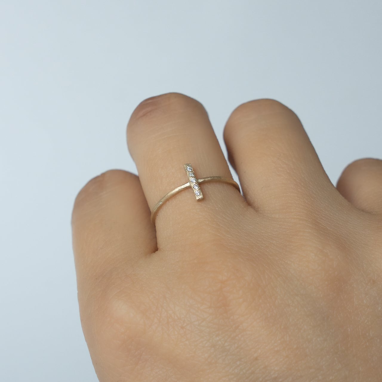 Rock Bar Cross Ring S K10 | Kumiko Taya jewelry