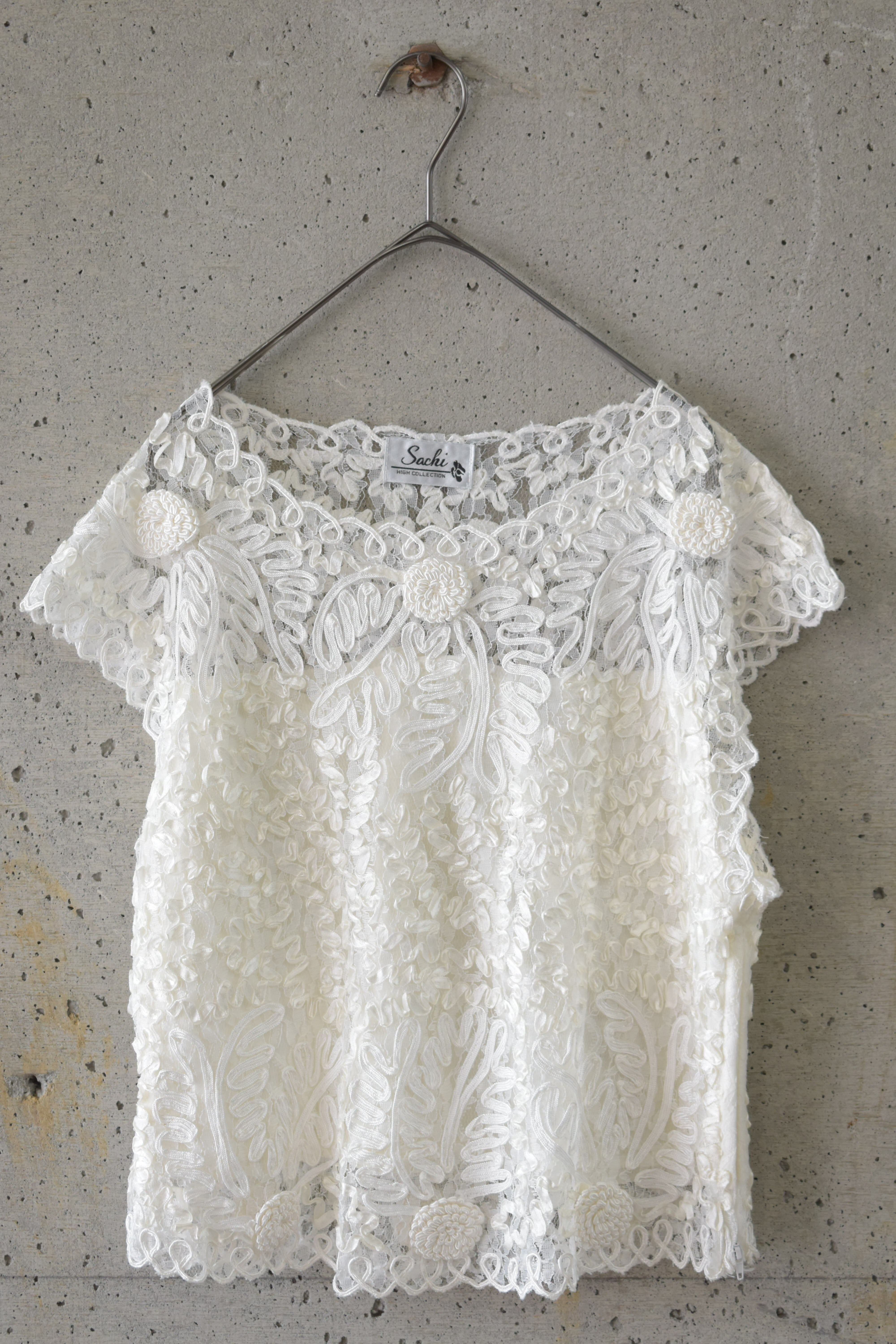 Rope-Embroidered Top
