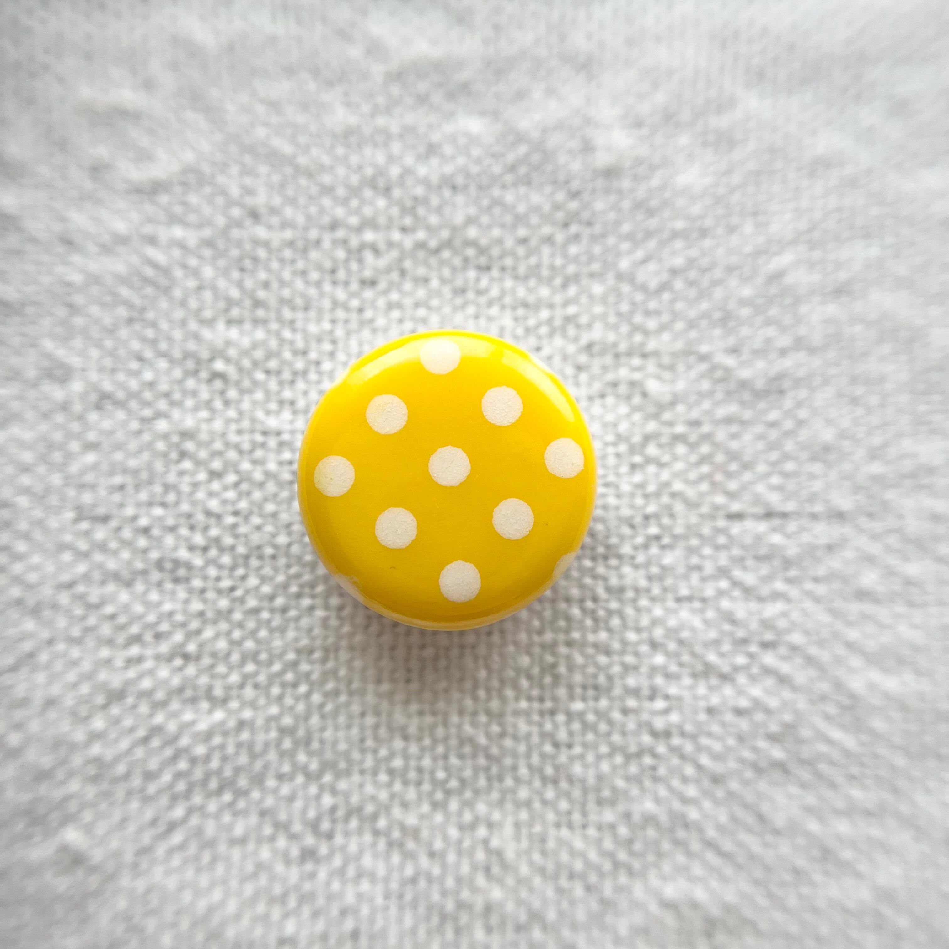 ホワイトドット×イエロー 15㎜