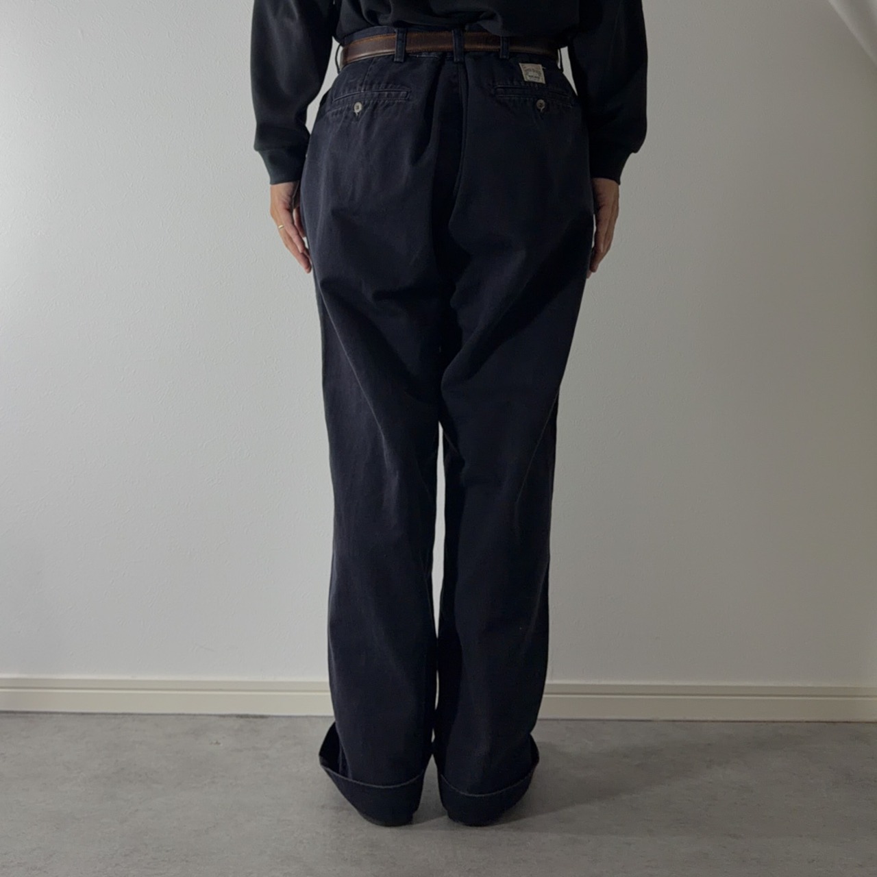 90s 初期型 Polo by Ralph Lauren POLO CHINO dark navy [W36.5L30相当] 古着 - 14