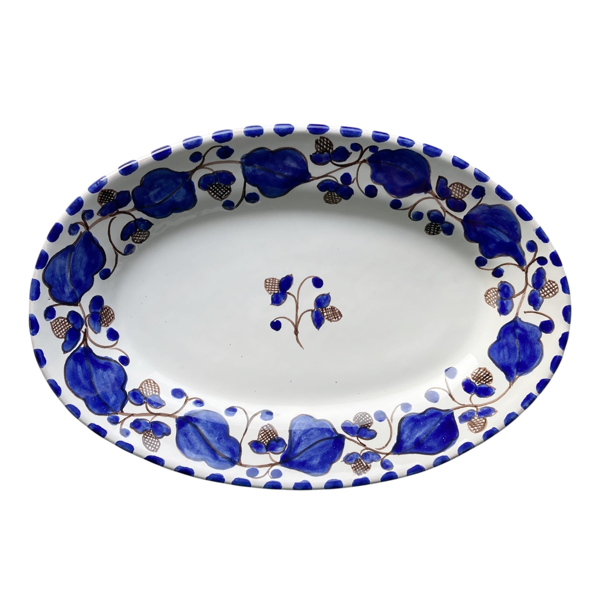 オーバルプレート 26cm OVL015 Arabesco Cobalto | CERAMICHE